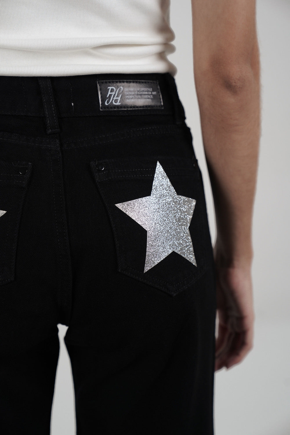 Double Black Star Jeans (Silver)