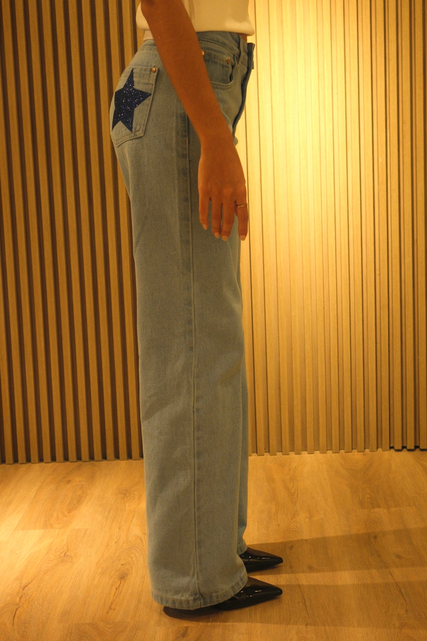Double Star sky Jeans (blue stars)