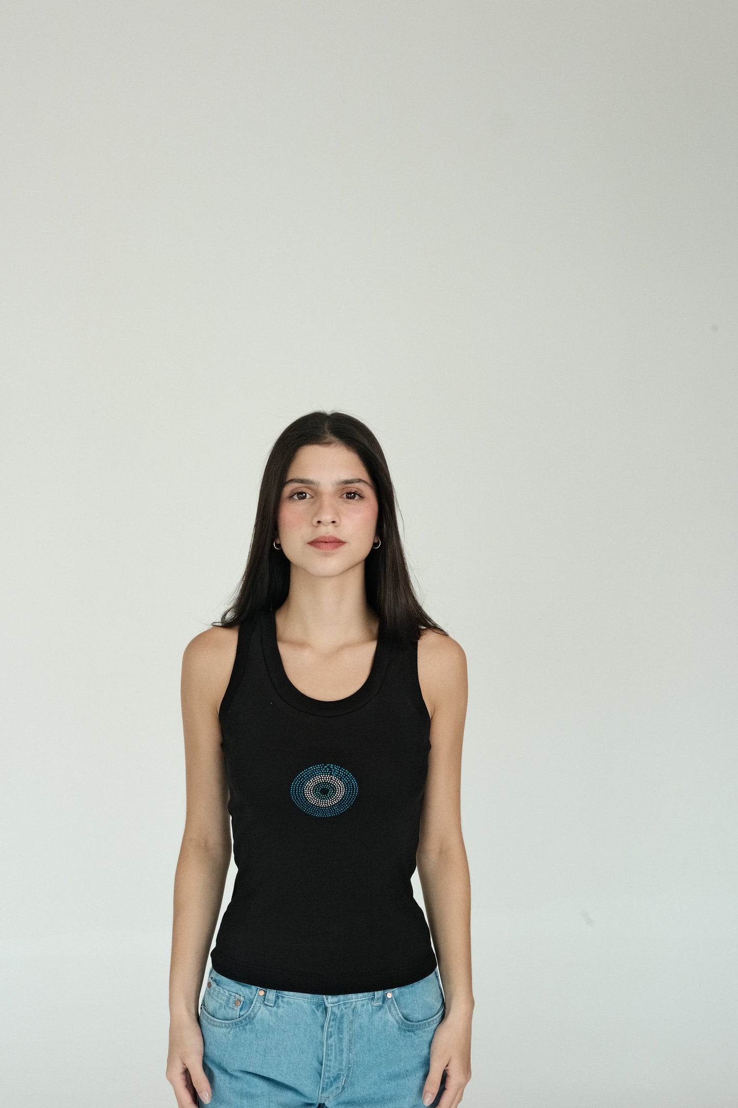 Turkish Eye Tank Top (Black)