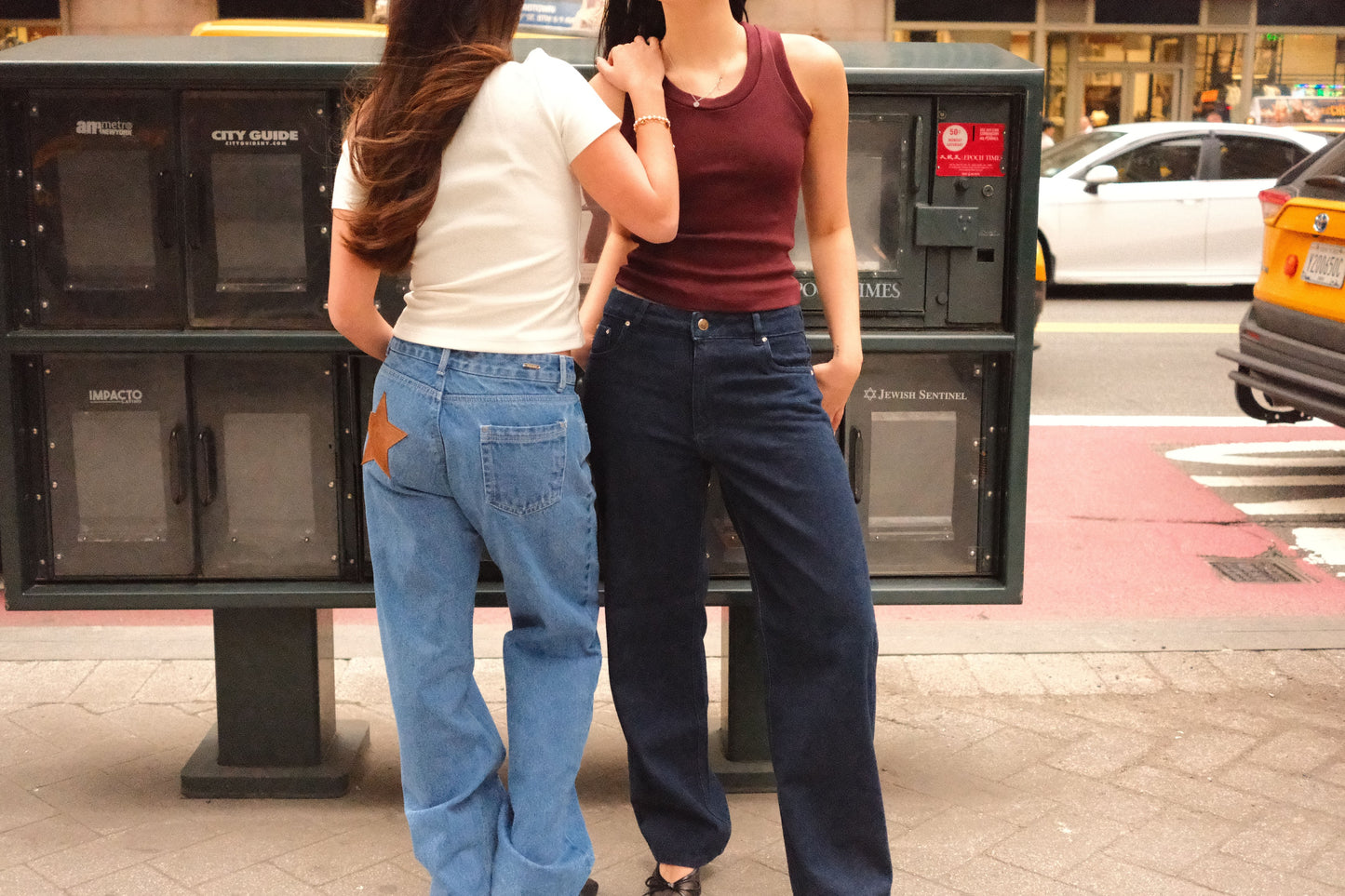 Chunky Leather Star Jeans