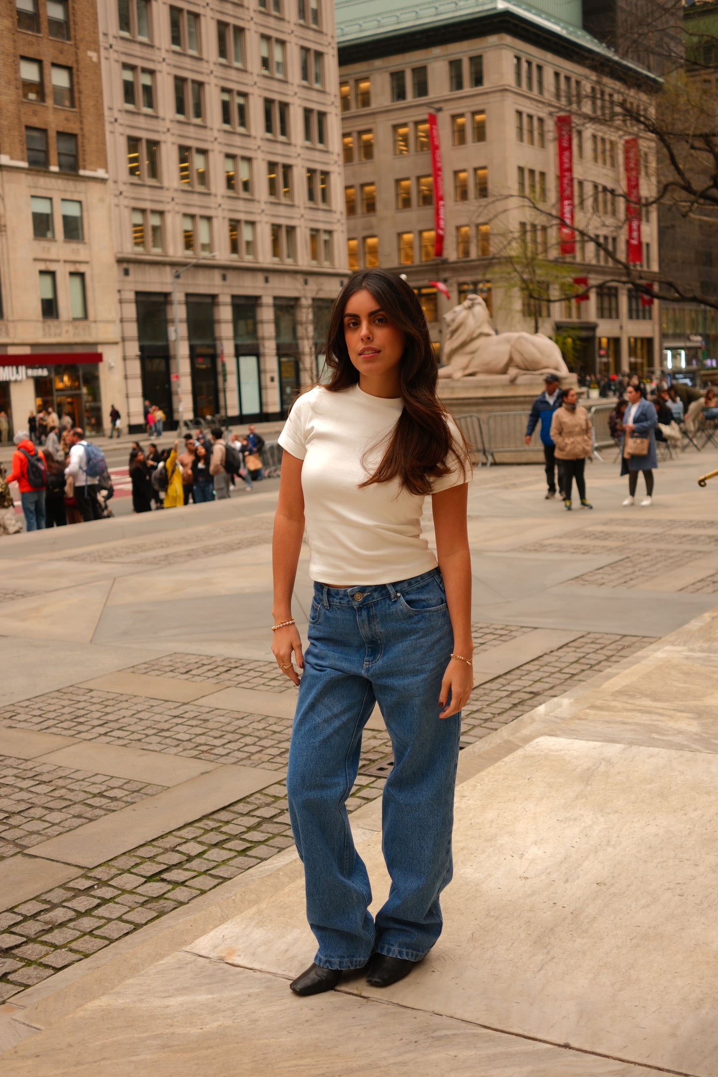 Chunky Leather Star Jeans
