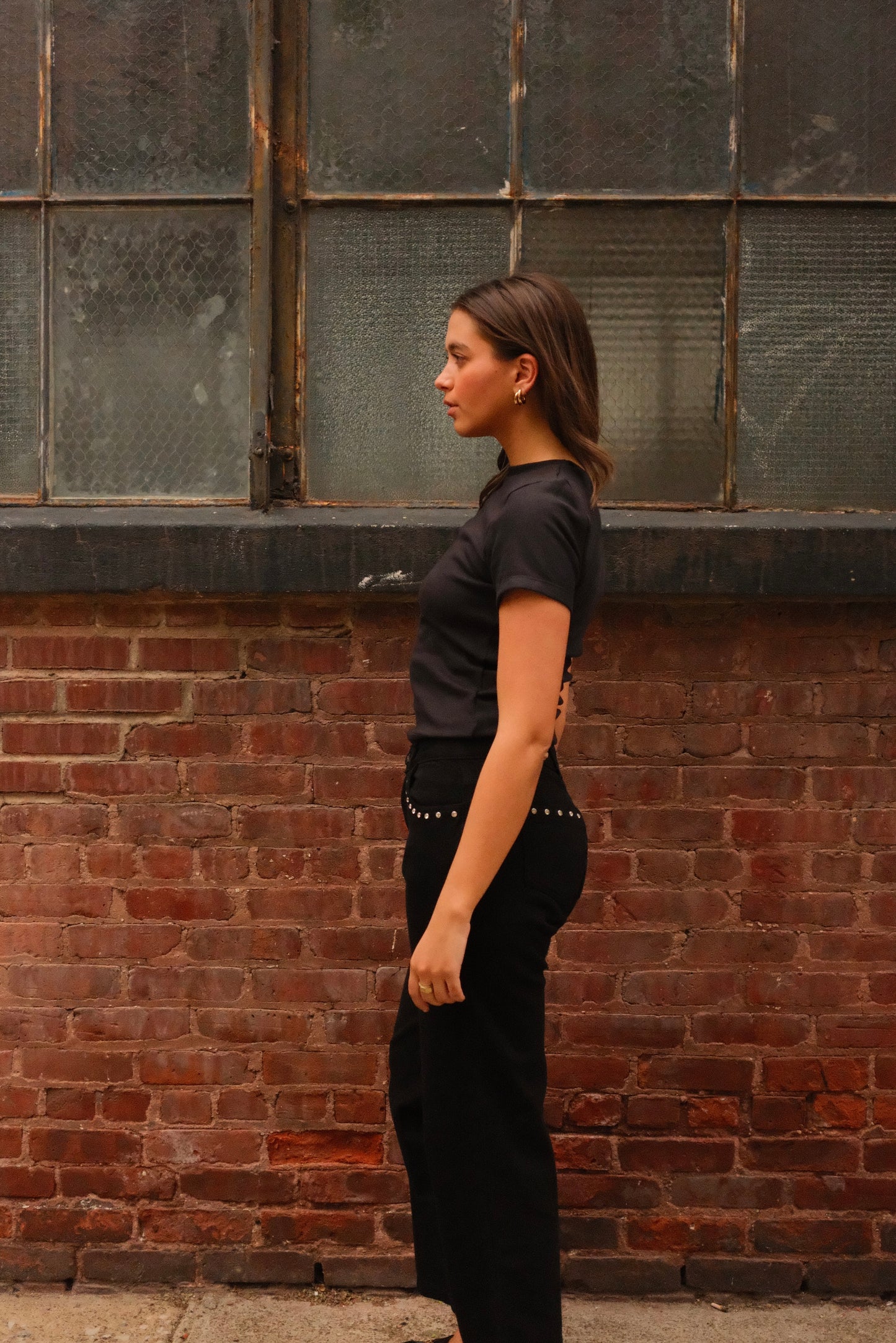 Black Studded Jeans