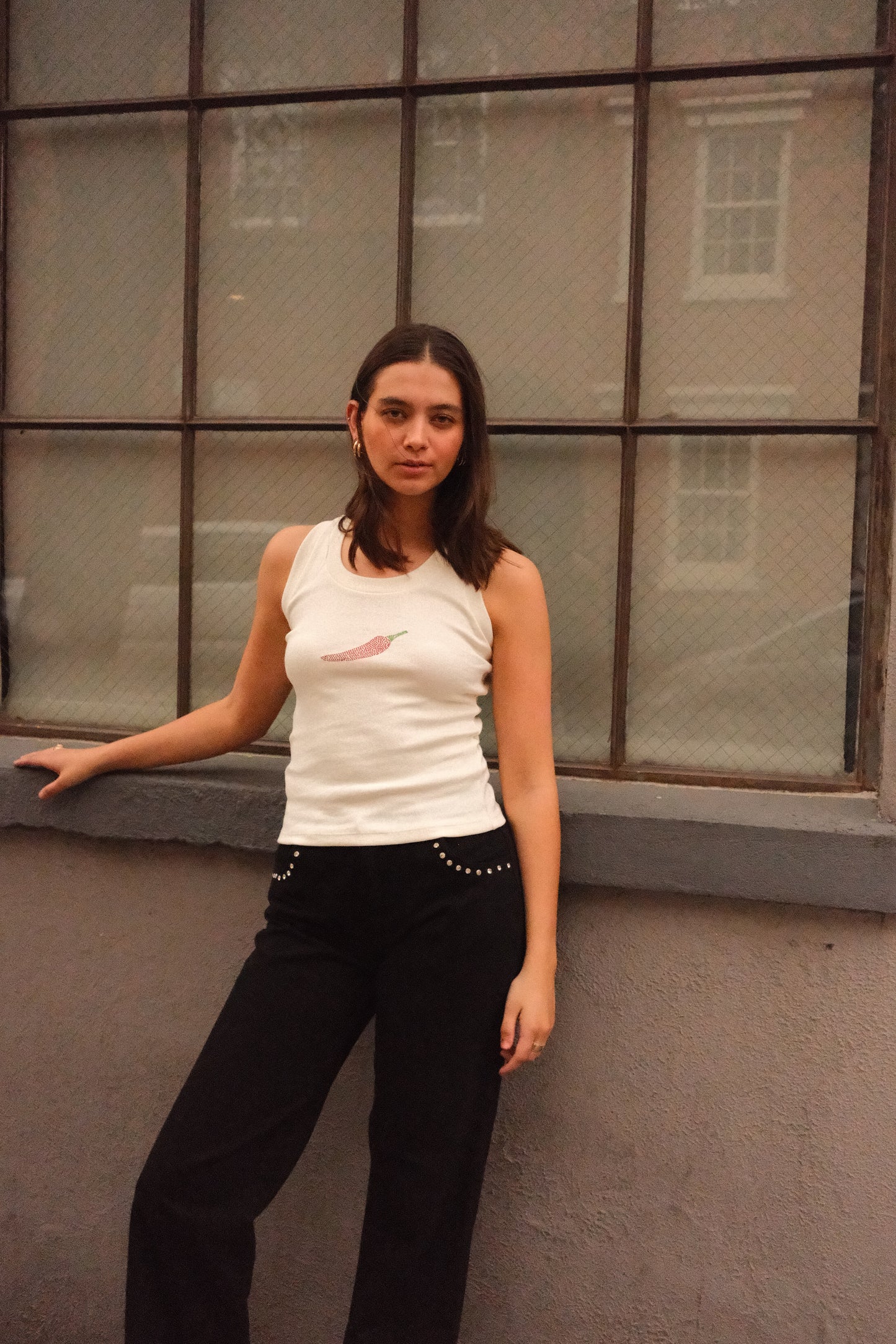 White Chilli Tank Top