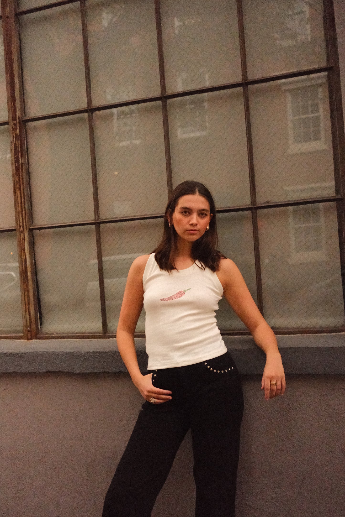 White Chilli Tank Top