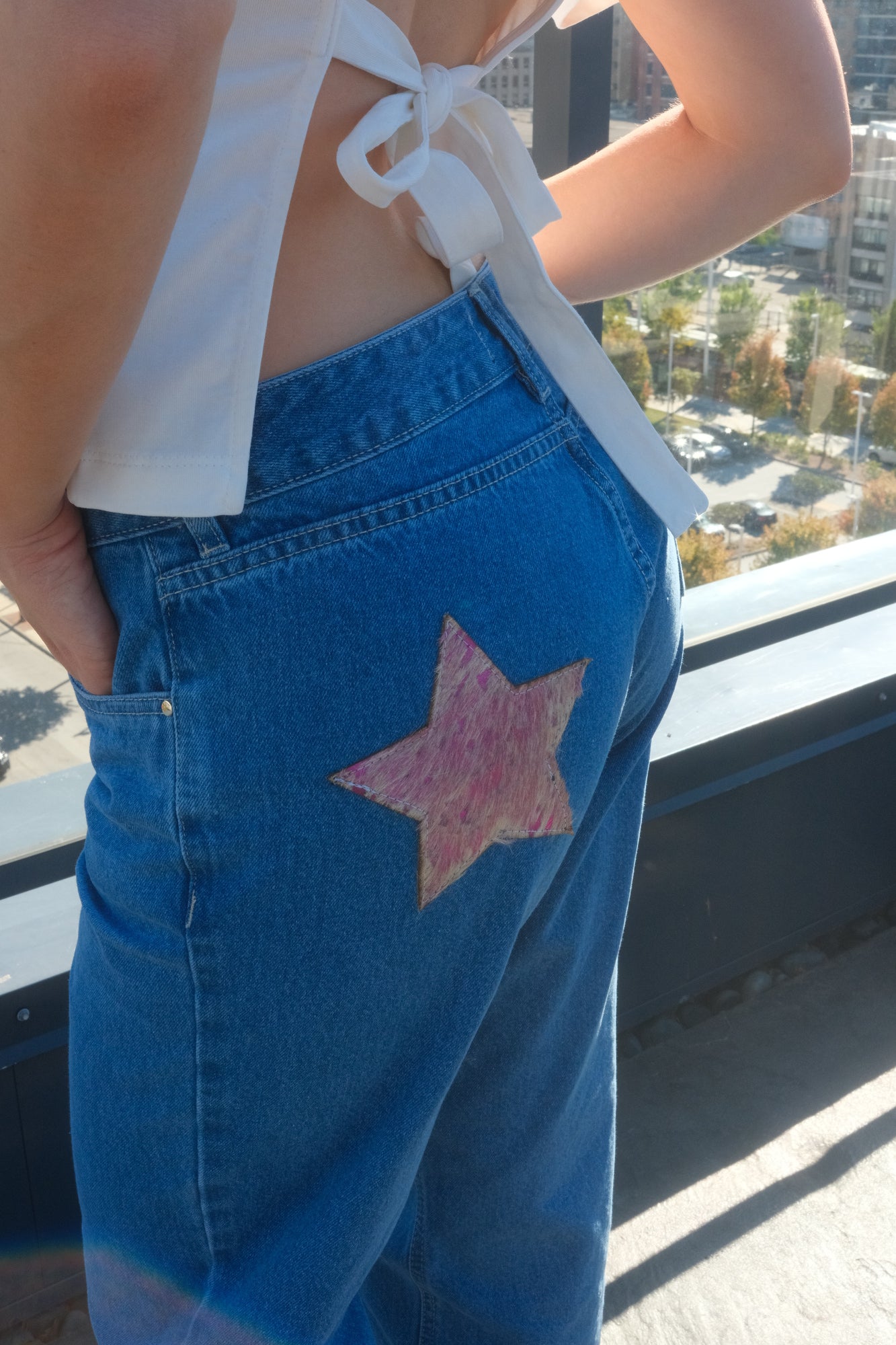 Chunky Jeans with Pink Star