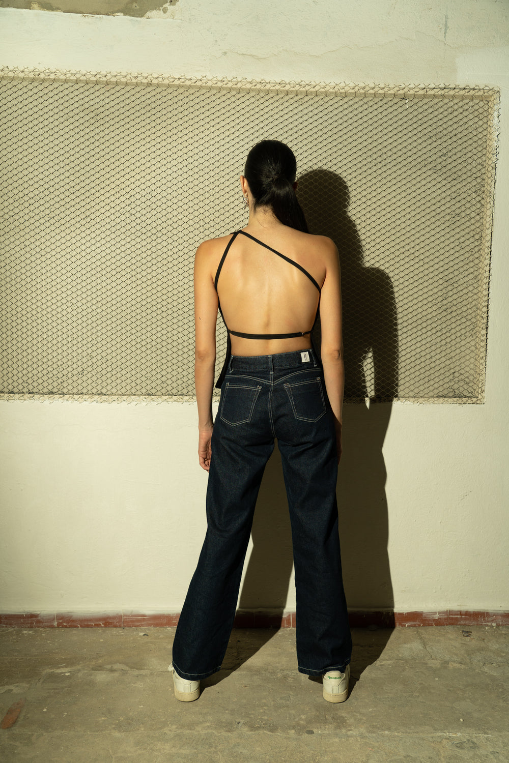 Backless top Negro