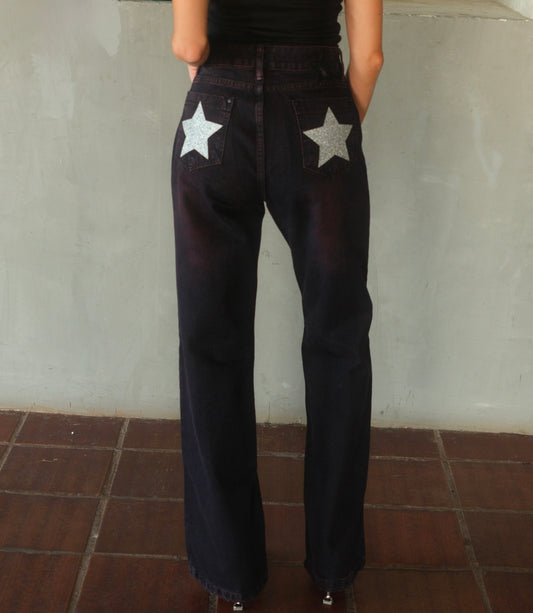 Double Star Burgundy Jeans