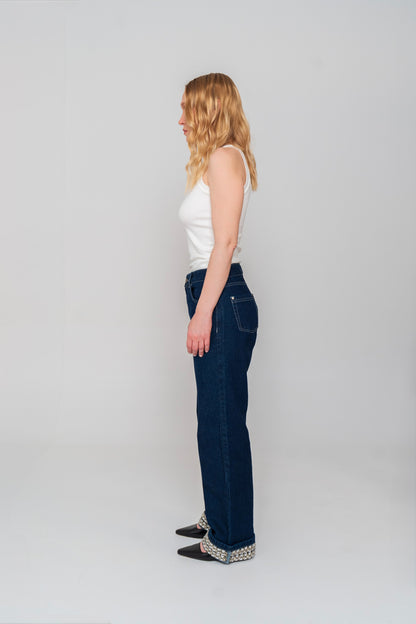 Crystal Embroidered Jeans