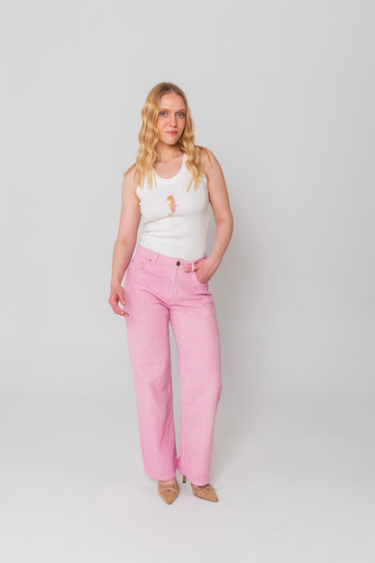 Pink Bandana Jeans