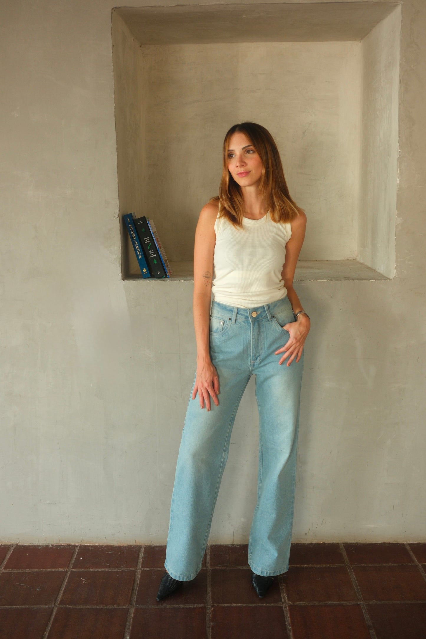 Double Star Washed Jeans