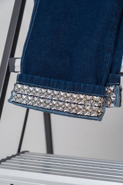 Crystal Embroidered Jeans