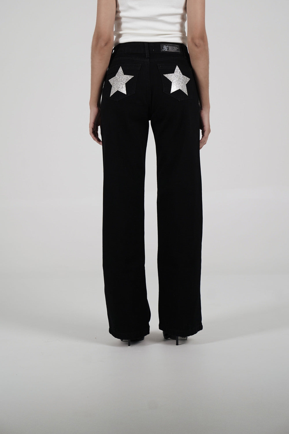 Double Black Star Jeans (Silver)
