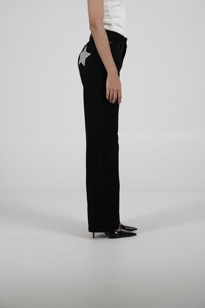 Double Black Star Jeans (Silver)
