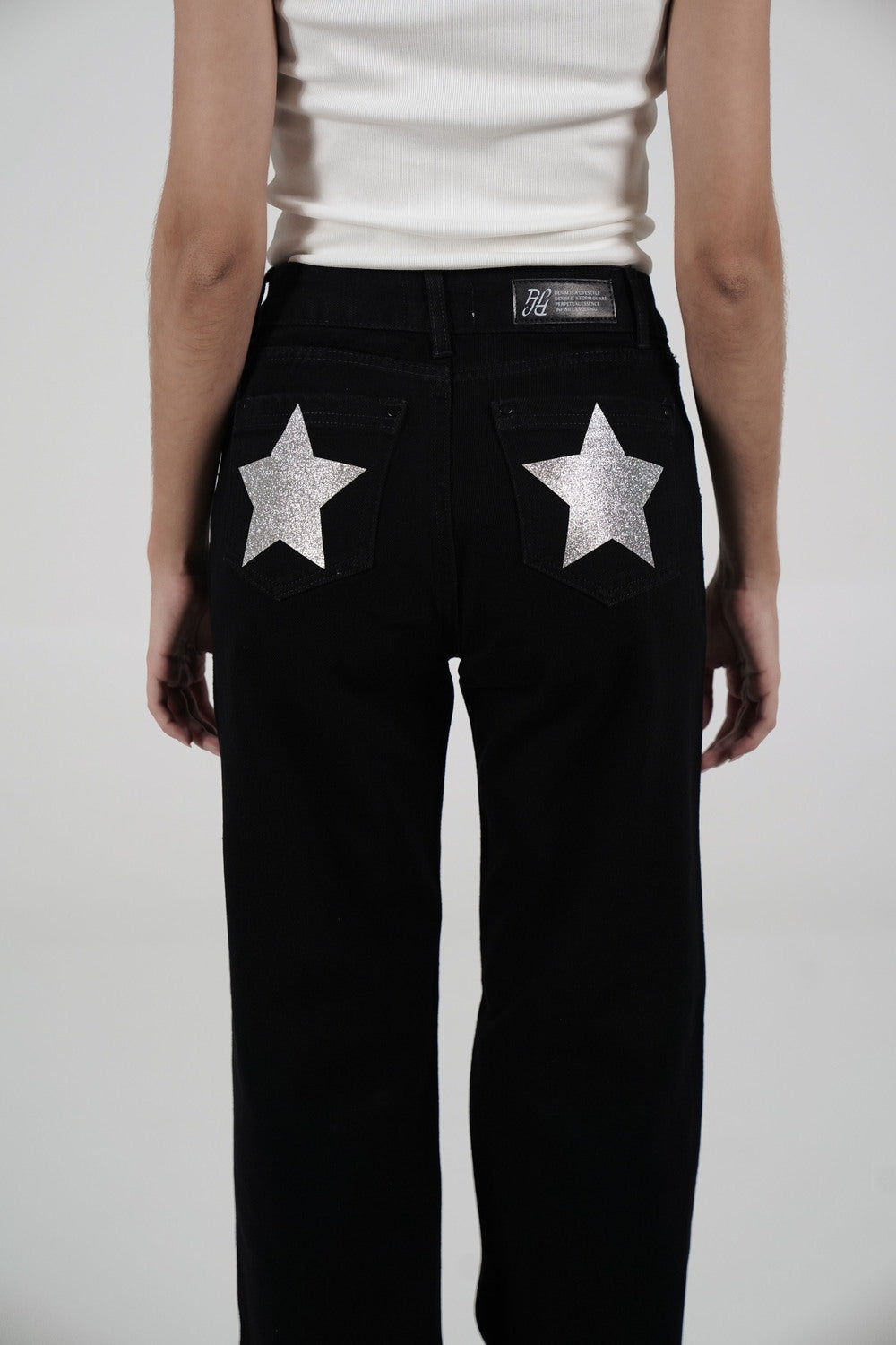 Double Black Star Jeans (Silver)