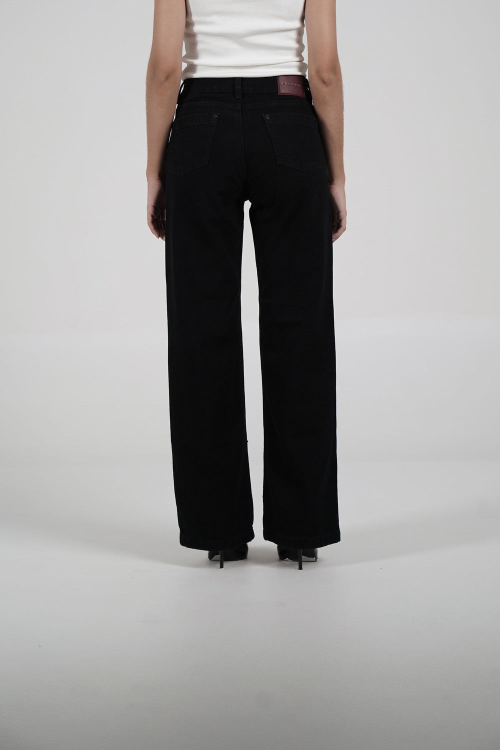 Black Criss-Cross Jeans