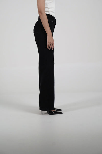 Black Criss-Cross Jeans