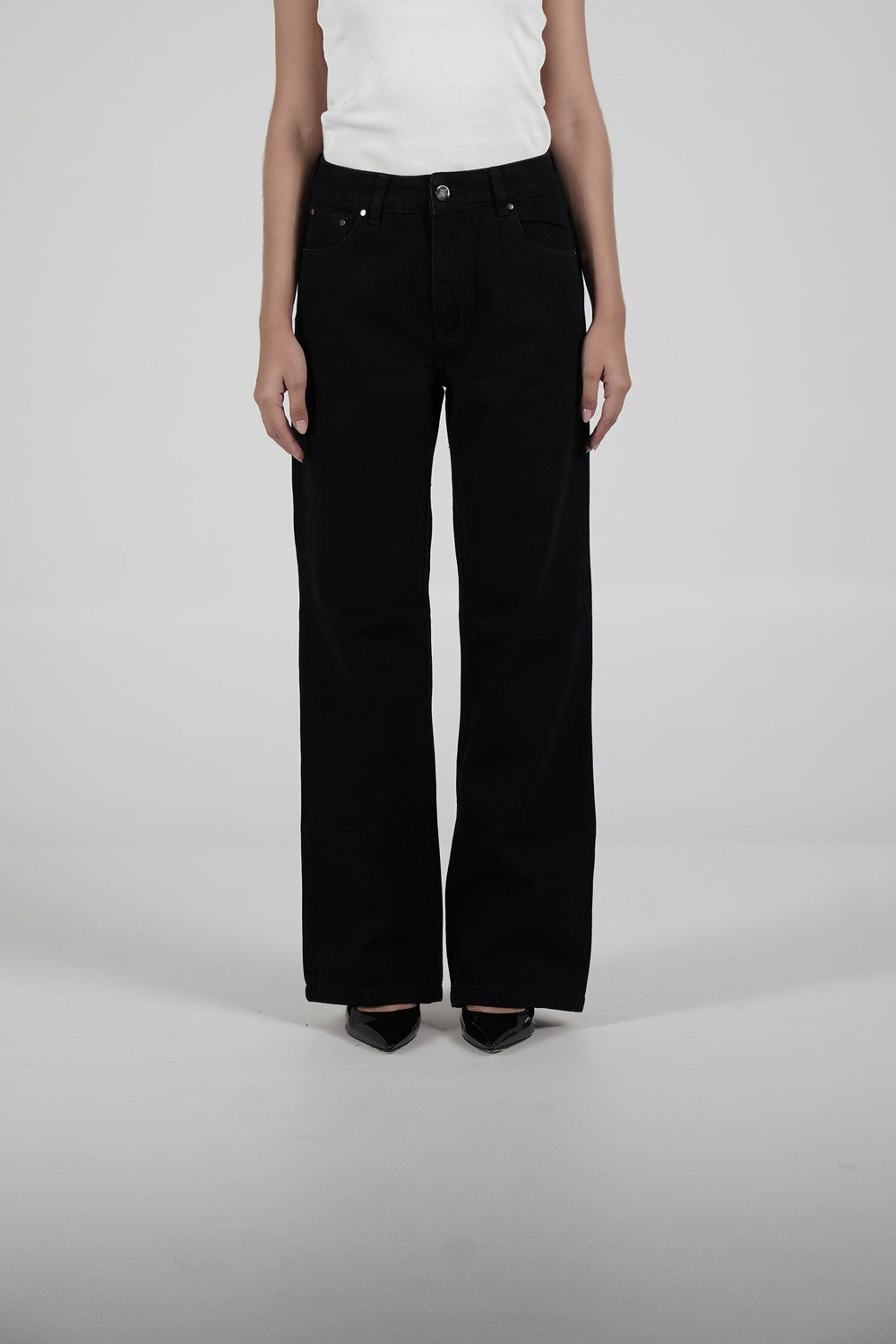 Double Star Black Jeans (Soft Blue)