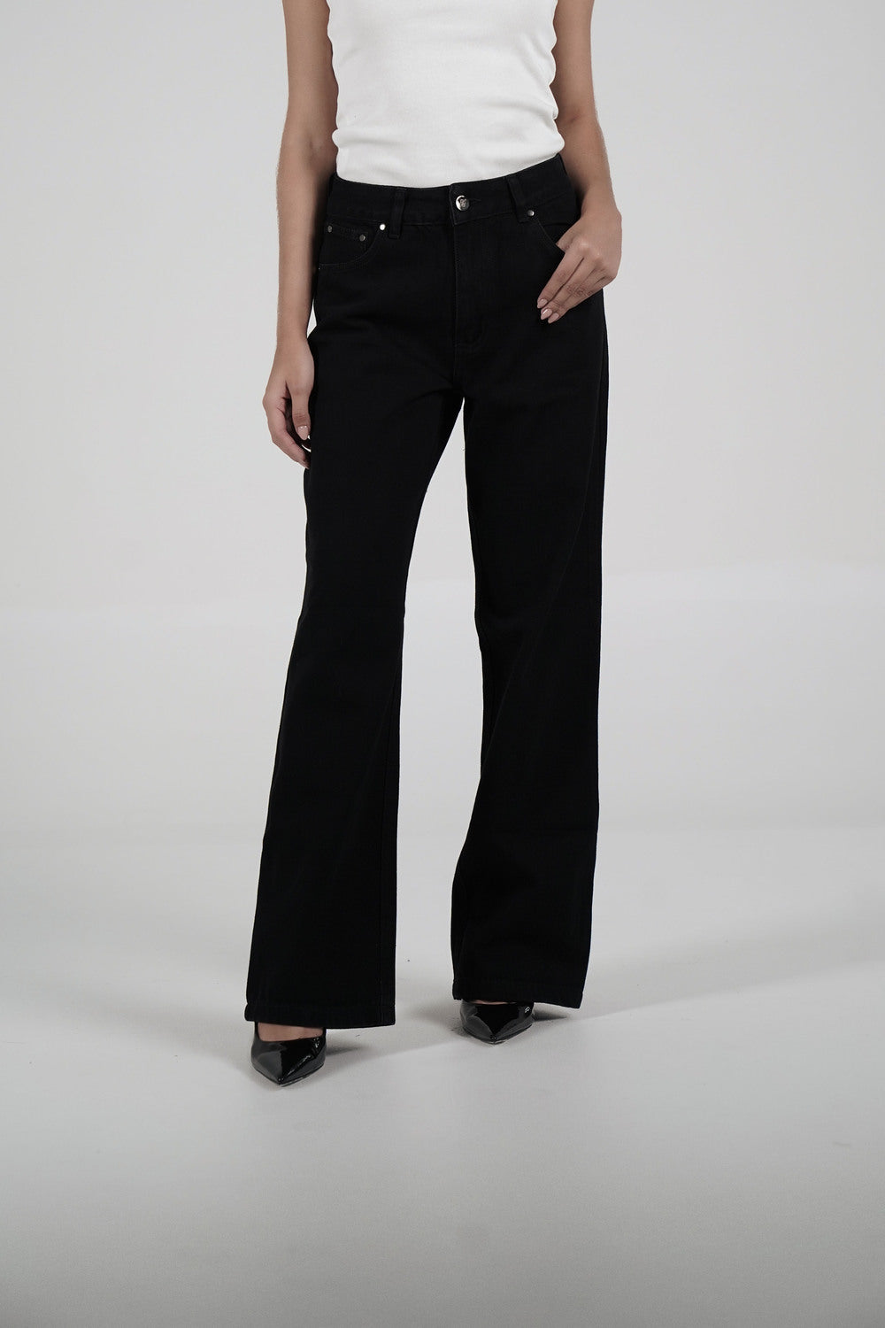 Double Star Black Jeans (Soft Blue)