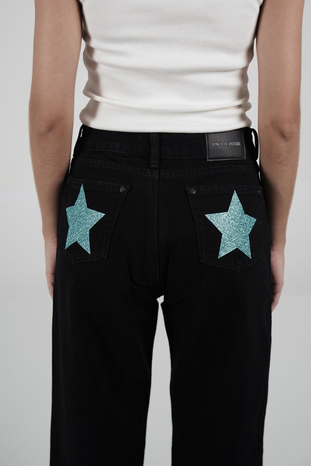 Double Star Black Jeans (Soft Blue)