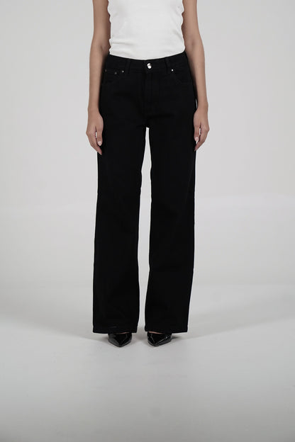 Double Star Black Jeans (Hot Pink)