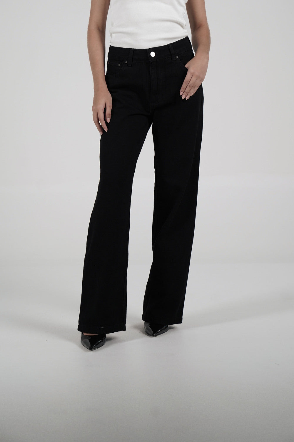 Double Star Black Jeans (Hot Pink)