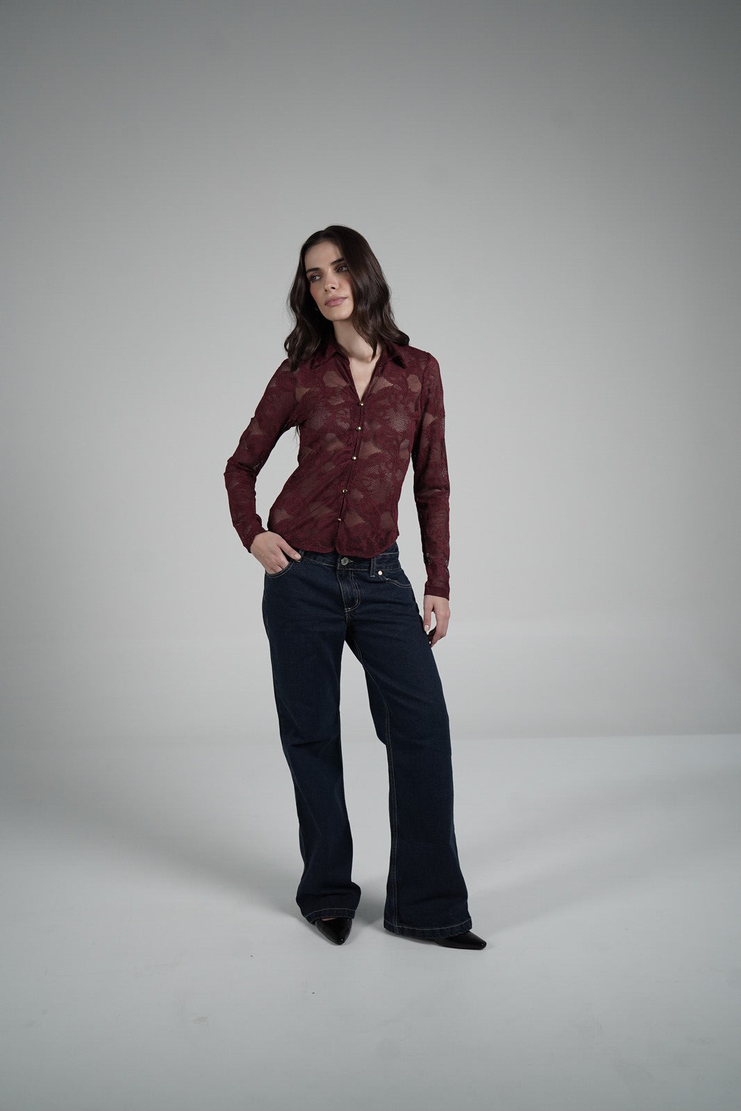 Lace Blouse (Vino)