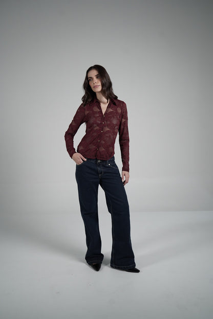 Lace Blouse (Vino)