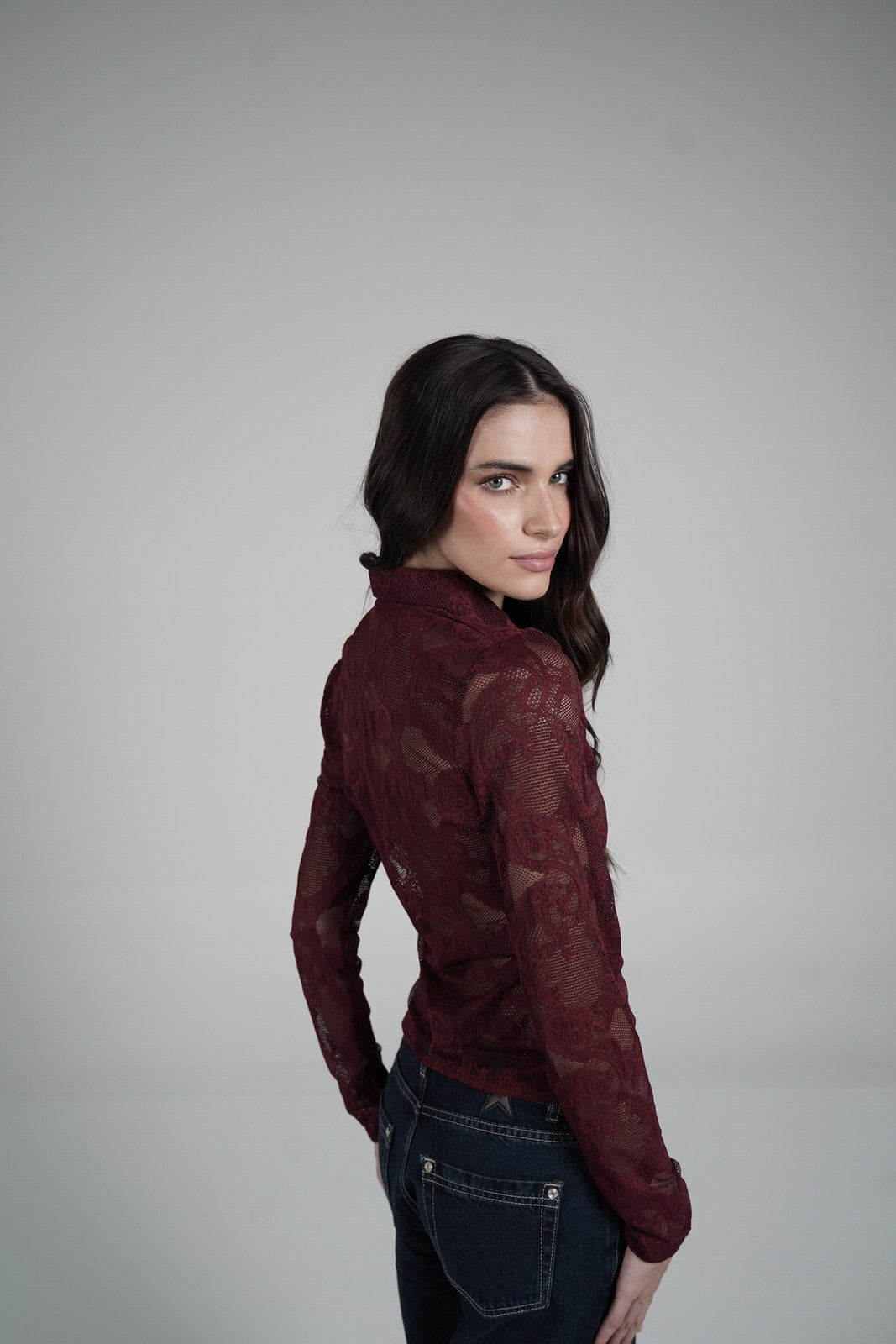 Lace Blouse (Vino)
