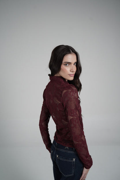 Lace Blouse (Vino)