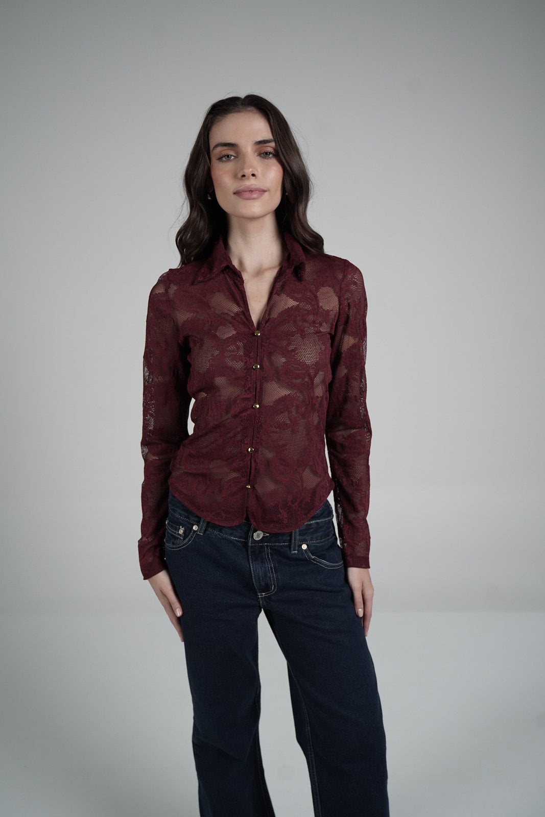 Lace Blouse (Vino)