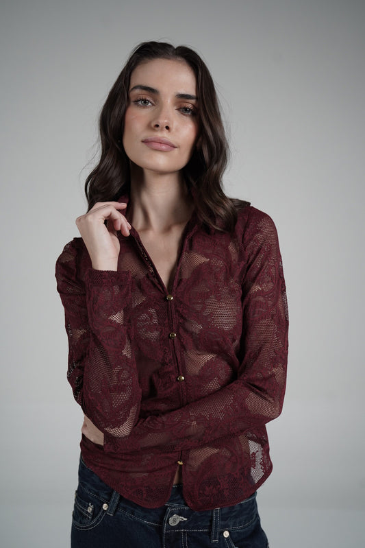 Lace Blouse (Vino)