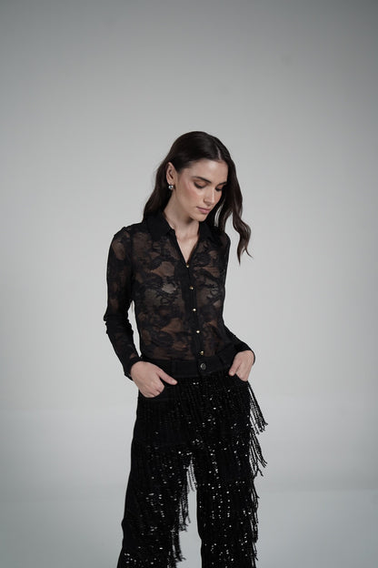 Lace Blouse (Negra)