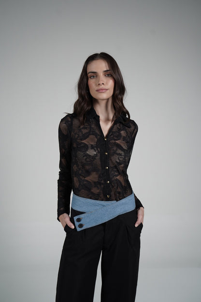 Lace Blouse (Negra)