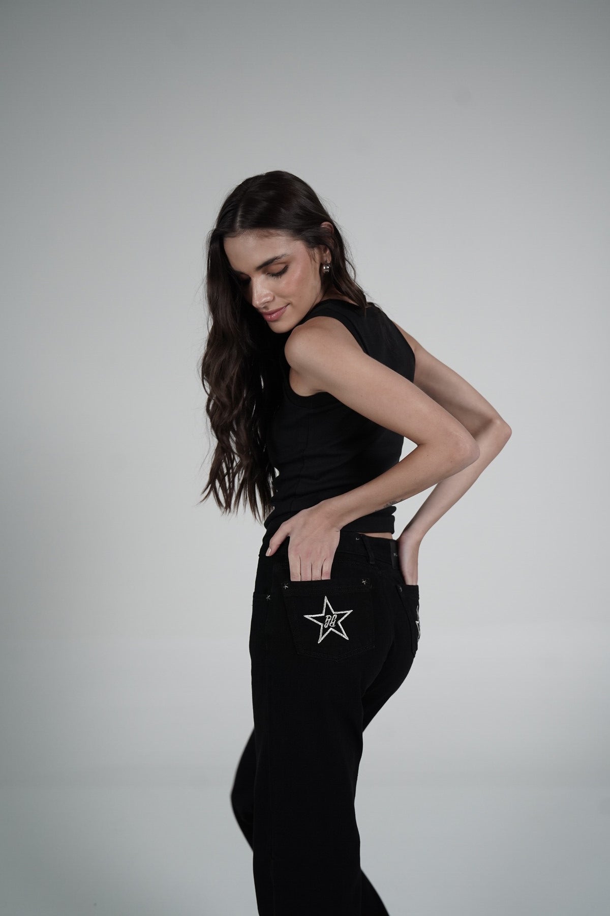 Double Star Black Jeans