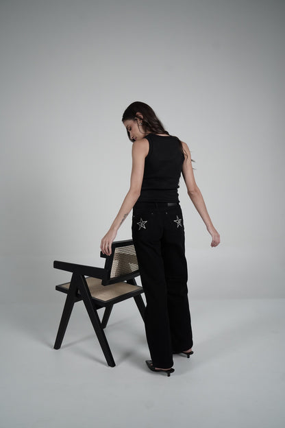 Double Star Black Jeans
