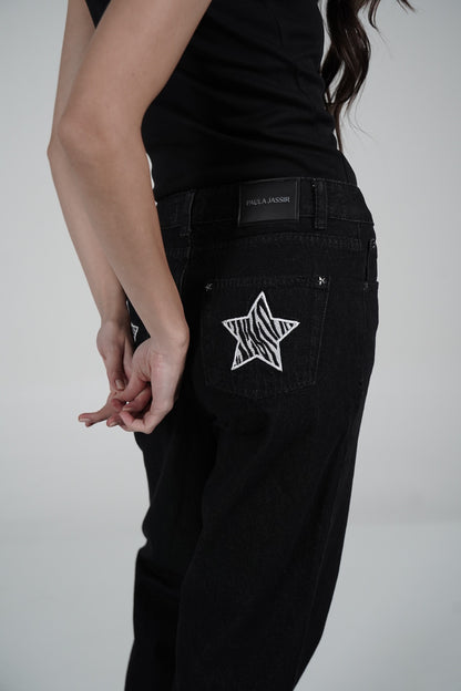 Zebra Double star Jeans (PREORDER)