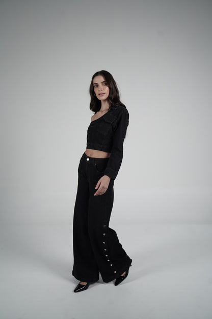 Side Buttons Jeans
