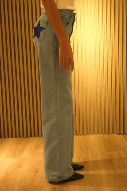 Double Star sky Jeans (blue stars)