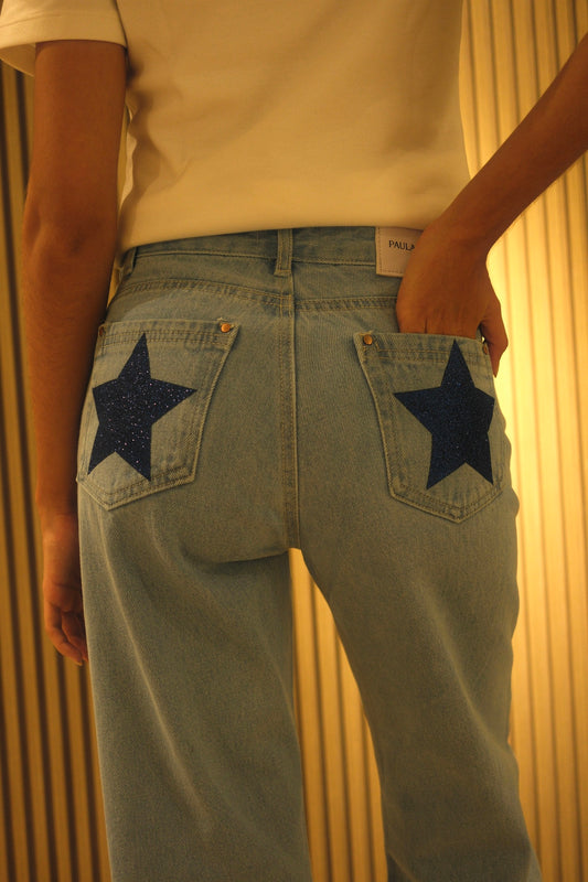 Double Star sky Jeans (blue stars)