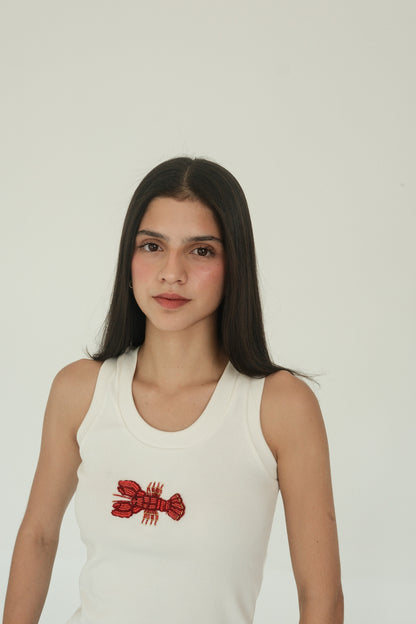 Lobster Tank Top (White)