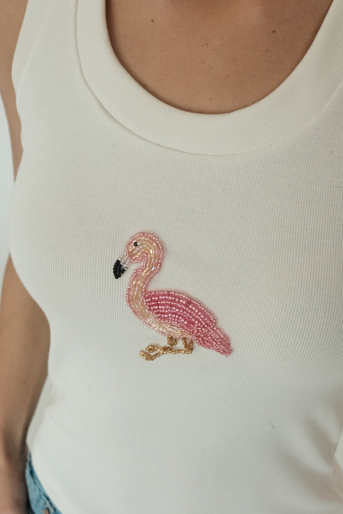 Flamenco tank Top (White)