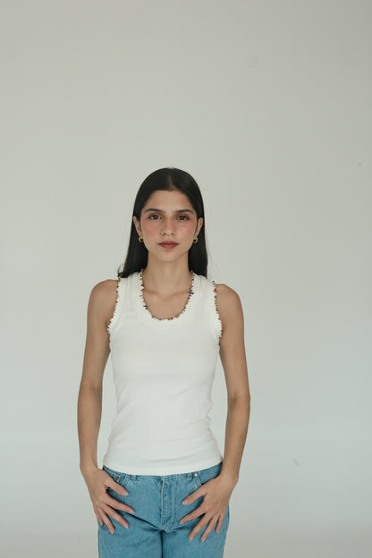 Artisan Tan Top (White)
