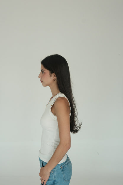 Artisan Tan Top (White)