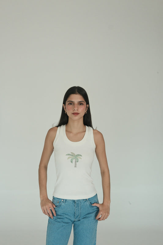Palm Tank Top (White)