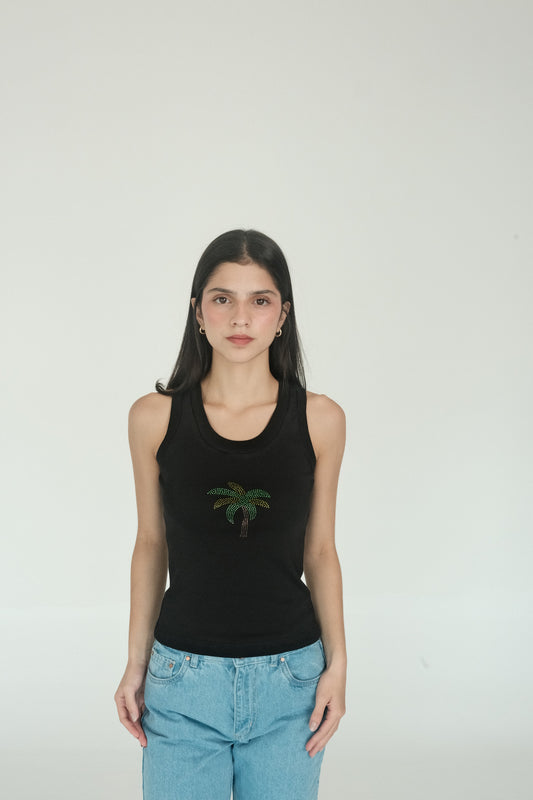 Palm Tank Top (Black)