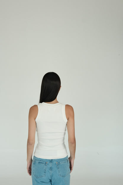 Turkish Eye Tank Top (White)