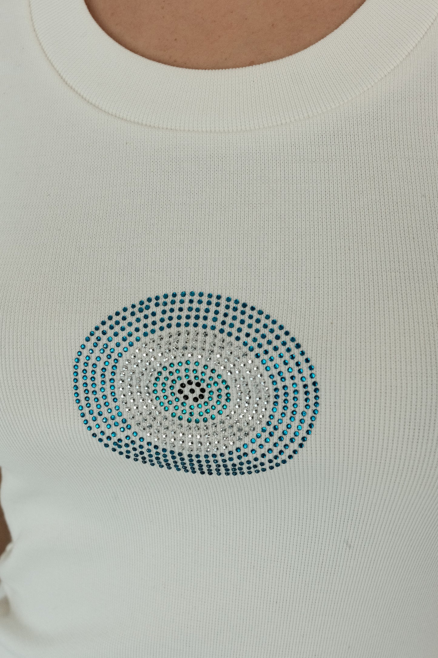 Turkish Eye Tank Top (White)