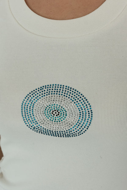 Turkish Eye Tank Top (White)