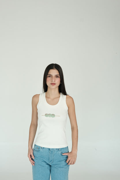 Olive Tank Top (White)