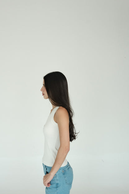 Olive Tank Top (White)
